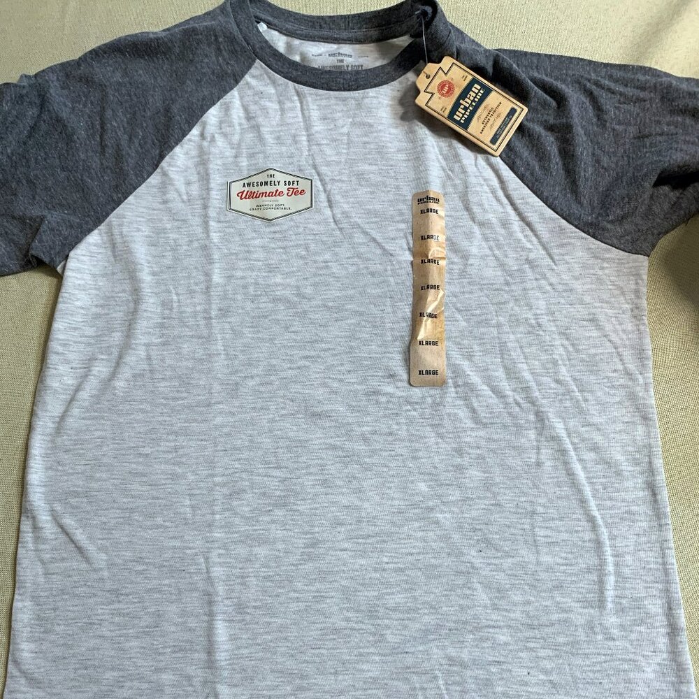 Urban Pipeline Boys Soft Tee-Short Sleeve-Grey and White